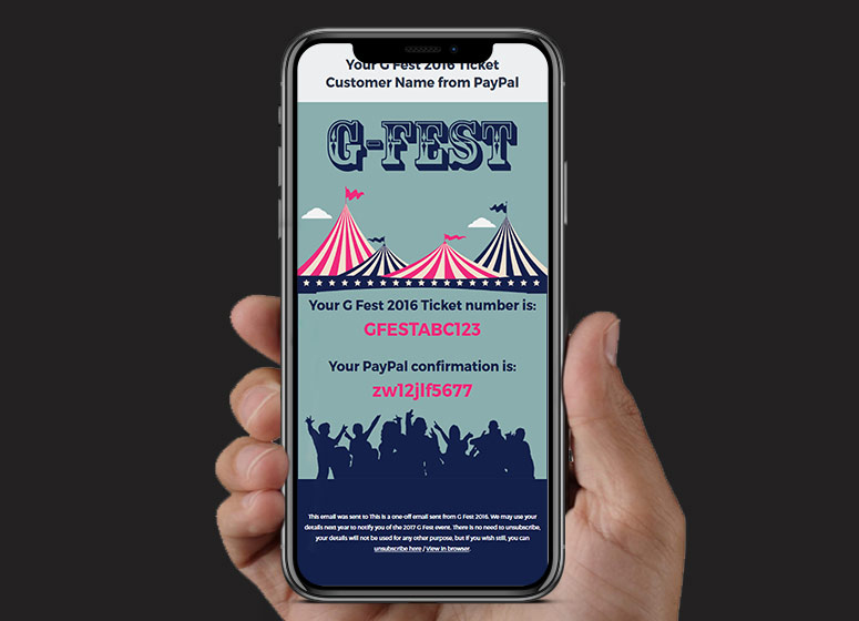 G Fest HTML Email | Stamford Email Design | BJ Creative